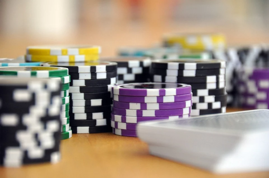stacks of chips and cards