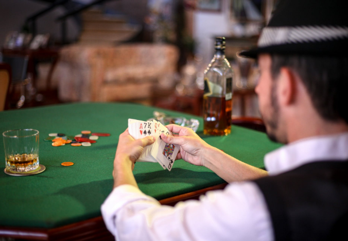 man in a casino